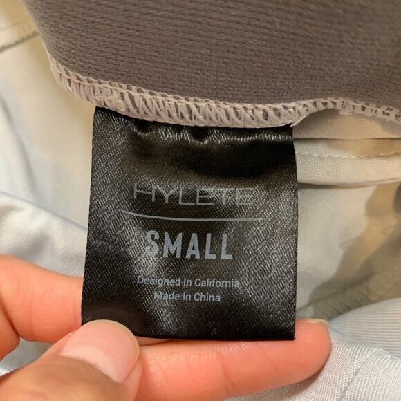 Hylete Shorts Mens S Small Dove Pull On Drawstring Stretch Zip Pocket Training - Picture 6 of 10